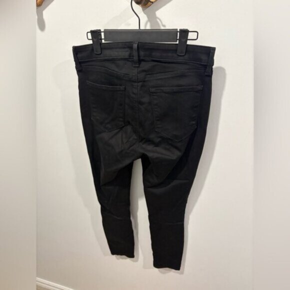 LIKE NEW- L'AGENCE High Rise Margot Skinny Jeans Black Ripped- Size 29 - Picture 8 of 9
